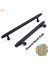 Martin Siyah Metal Kulp 192 mm Mobilya Çekmece Mutfak Dolabı Dolap Modern Kapak Kulpları Grip Desen 1