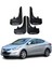 Hyundai Elentra 2010-2015 Uyumlu Racing Yazılı 4'lü Tozluk Çamurluk Paçalık Modifiye 1