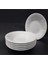 6 Adet Beyaz Oluklu Melamin Çukur Yemek Tabağı 18X3CM, Pilav, Nohut ve Sulu Yemekler Için 1