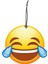 gözyaşıyla Gülen Emoji Görselli Çift Yönlü Dekoratif Oto Kokusu ve Oto Aksesuarı 1