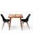 Kitta Yemek Masası, %100 Masif Ahşap, 80X80 cm, Ceviz 3