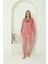 Kadın Kadife Pembe Pijama Takım 20624 3