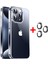 iPhone 15 Pro Max Kılıf Şeffaf Kenarları Silikon Lens Koruyuculu Kapak 1