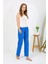 Kadın Penye Düz Tek Alt Pijama 27535 Mavi 2