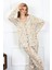 Kadın Penye Uzun Kol Önden Düğmeli Pijama Takım 2780 1