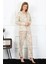 Kadın Penye Uzun Kol Önden Düğmeli Pijama Takım 2780 2