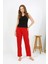 Kadın Penye Düz Tek Alt Pijama 27538 Kırmızı 2