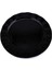 Siyah Lüks Plastik Mika Yuvarlak Tabak 26 cm 6'lı Set 1