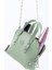 Mint Yeşil SHK224 Suni Deri Mini Boy Fermuarlı Tek Bölmeli Zincirli El. Kol ve Omuz Çantası 8