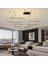 Siyah Çember Ø40,60,80,100,120CM, 3000K Işık, Kumandalı, LED Lamba,yuvarlak Sarkıt Avize,modern Aydınlatma,dekoratif Işık 2