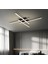 Siyah 105X105CM 3000K Işık, Kumandalı, LED Tavan Lambası,avize,modern Aydınlatma,dekoratif Işık 1