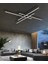 Siyah 105X105CM 3000K Işık, Kumandalı, LED Tavan Lambası,avize,modern Aydınlatma,dekoratif Işık 2