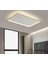 Beyaz 60X40CM Dikdörtgen 3000K Işık Rengi,kumandalı LED Tavan Lambası,avize,modern Aydınlatma, Dekoratif Işık 2