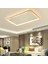 Beyaz 60X40CM Dikdörtgen 3000K Işık Rengi,kumandalı LED Tavan Lambası,avize,modern Aydınlatma, Dekoratif Işık 3