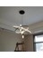 Siyah Ø35+50CM 3000K Işık, Kumandalı, Halka Avize, Boru LED Lamba, Yuvarlak Sarkıt Avize, Modern, Dekoratif 2