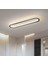 Siyah Oval 60X16CM 3000K Işık Rengi, Kumandalı LED Tavan Lambası,oval Avize,modern Aydınlatma,dekoratif Işık 4