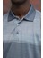 Regular Fit Likralı Pano Desenli Polo Yaka T-Shirt 5
