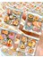 4 Bölmeli 100 Yaprak Capybara Desenli Şeffat Pet Sticker Kutu Su Geçirmez Sevimli Dostlar ile Müzik 3