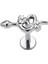 F136 Titanyum Zirkon Taşlı Yılan Model Tragus Piercing - Helix, Lobe 1