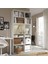 Vihals 95X37X200 cm Açık Dolap Beyaz Depolama Rafı Modern Şık Kitaplık Organizer 2