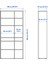 Vihals 95X37X200 cm Açık Dolap Beyaz Depolama Rafı Modern Şık Kitaplık Organizer 5