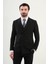 Düz Slim Fit Geniş Yaka Kruvaze Erkek Takım Elbise 45389 5