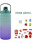 Mavi 2l Su Matarası Seti, 2 Adet 900ML Sticker ve Pipet Hediyeli 6