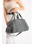 Unısex Büyük Boy Koyu Gri Renk Krinkıl Kumaş Ayakkabı Bölümlü Çapraz Askılı Laptop Bölmeli Spor ve Seyahat Çantası 2