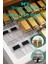 36'lı Şeffaf Lego Standlı Cam Baharatlık Seti Kapaklı Etiketli Baharatlık Takım MH03GLD36 1