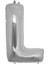 L Harf Gümüş Folyo Balon, 16 Inç, Beyaz, Eğlence ve Kutlamalar Için Ideal 1