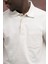 Rahat Kesim Örme Dokumalı Cepli Polo Yaka T-Shirt 4