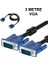 3 Metre VGA Kablo – Bilgisayar Pc Monitör Projeksiyon Uyumlu 15 Pin E/e 1