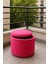 Pembe Welsoft Sandıklı Silindir Dekoratif Bench Puf(Ev,salon,bahçe) 4