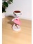 Tung Tung Tung Ballerına Capuchina Figürü – 5cm Mini, Kahve Kafasında, Kırmızı Elbiseli 1