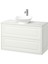 Lavabo Dolabı Kombinasyonu, Beyaz-Beyaz Mermer Görünüm, 102X49X79 Cm, Voxnan Batarya 1
