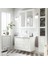 Lavabo Dolabı Kombinasyonu, Beyaz-Beyaz Mermer Görünüm, 102X49X79 Cm, Voxnan Batarya 2