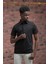 Regular Fit Likralı Kendinden Desenli Polo Yaka T-Shirt 1