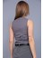 Kadın GRİ %100 Polyester Kruvaze Kesim Slim Fit V Yaka Düğmeli Yelek 2