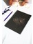 A5 Çiçek Temalı Siyah Kraft Kapaklı Defter - Çizgisiz Defter - 60 Yaprak (120 Sayfa) 15X21 cm 1
