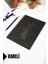 A5 Yaprak Temalı Siyah Kraft Kapaklı Defter - Kareli Defter - 60 Yaprak (120 Sayfa) 15X21 cm 1
