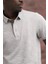 Regular Fit Likralı Kendinden Desenli Polo Yaka T-Shirt 4