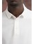 Regular Fit Likralı Kendinden Desenli Polo Yaka T-Shirt 4