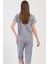 Pamuklu Kadın Kısa Kol Kaprili Pijama Takım , 409014 4