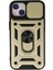 Iphone 14 Kılıf Pars Lens Yüzüklü Silikon - Gold Arbkd 1