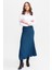Kadın Pileli Triko Etek Indigo 4