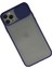 Iphone 11 Pro Kılıf Palm Buzlu Kamera Sürgülü Silikon - Lacivert Arbkd 2