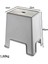 Banyo Taburesi Büyük Boy Çok amaçlı Tabure Gri CLK-481 2