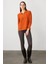 Kadın Polo Yaka Sahte Cepli Bluz Turuncu 5
