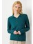 Kadın Polo Yaka Angelina Basic Bluz Yeşil 4