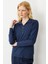 Kadın Polo Yaka Angelina Basic Bluz Lacivert 1